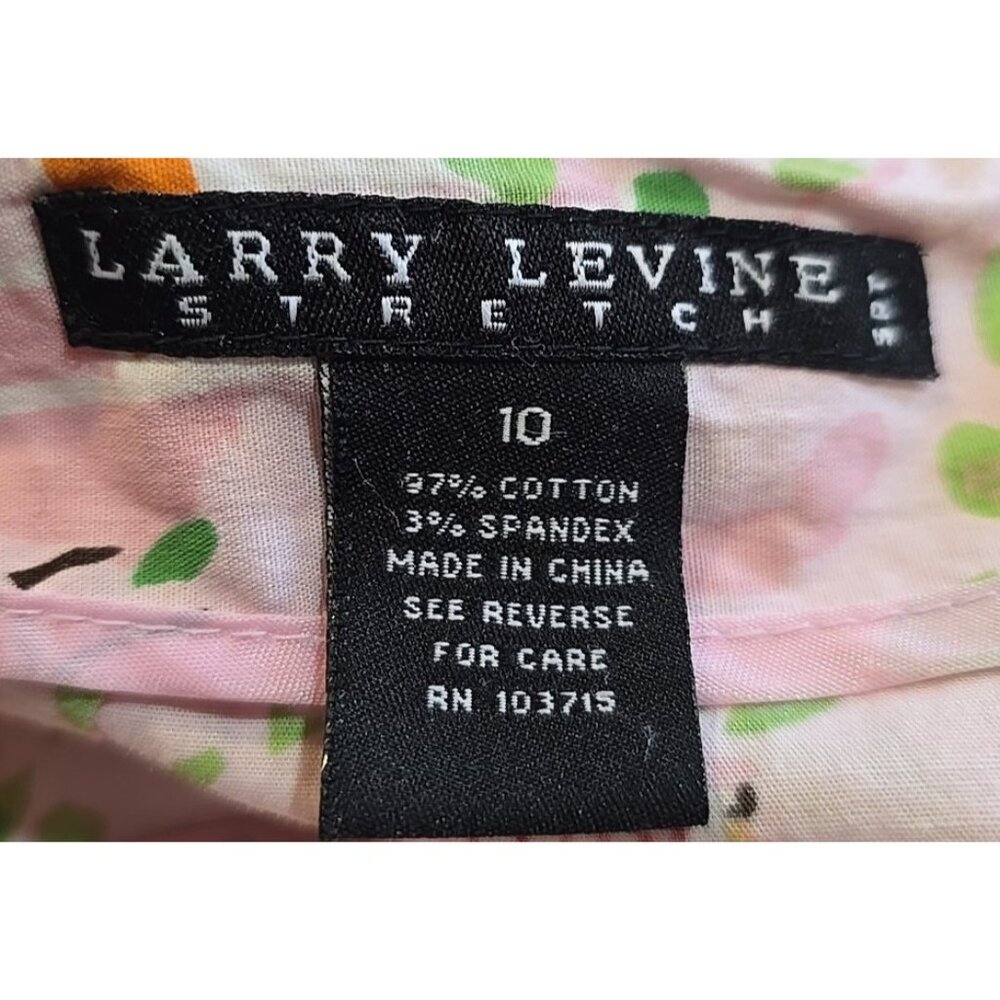 Larry Levine Stretch Skort Skirt Shorts All Over Print Pink Belt Summer Women 10 - Picture 9 of 10